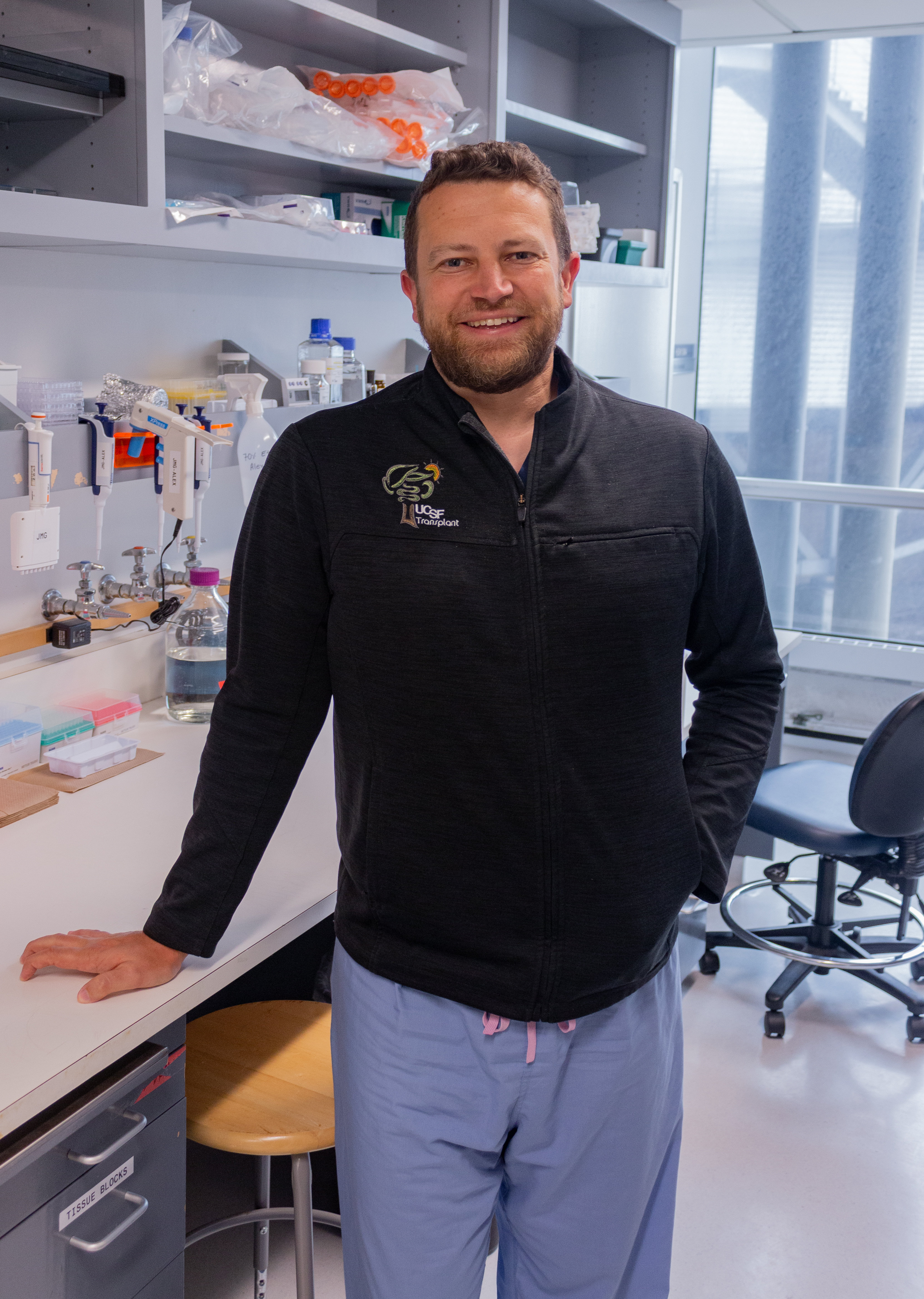 Jay smiling in lab
